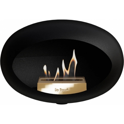 Le Feu - Dome Wall Bioethanol-Kamin Schwarz Nickel | Roségold