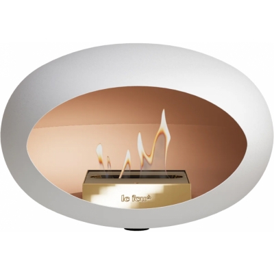 Le Feu - Dome Wall Bioethanol-Kamin Weiß Schwarz | Roségold