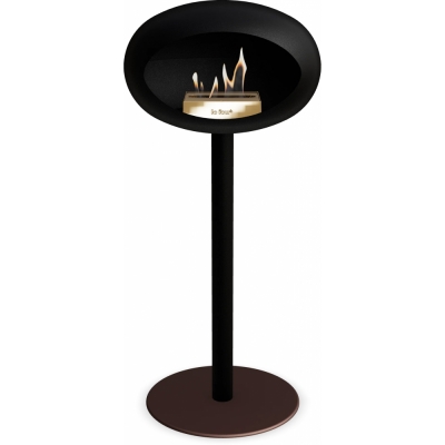 Le Feu - Dome Ground Steel High Bioethanol-Kamin Schwarz Schwarz | Ø60 mm | Mocca | Roségold