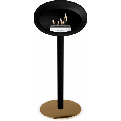 Le Feu - Dome Ground Steel High Bioethanol-Kamin Schwarz Schwarz | Ø60 mm | Roségold | Stahl