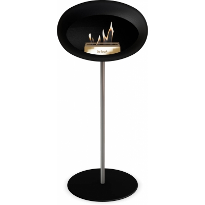 Le Feu - Dome Ground Steel High Bioethanol-Kamin Schwarz Stahl poliert | Ø25 mm | Schwarz | Roségold