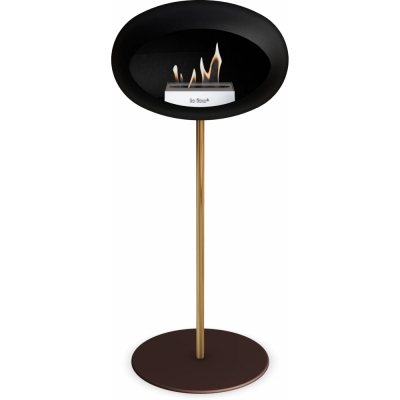 Le Feu - Dome Ground Steel High Bioethanol-Kamin Schwarz Roségold | Ø25 mm | Mocca | Stahl