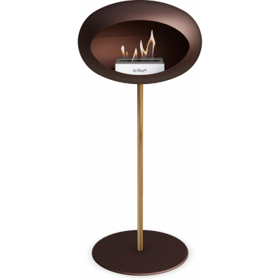 Le Feu - Dome Ground Steel High Bioethanol-Kamin Mocca Roségold | Ø25 mm | Mocca | Stahl