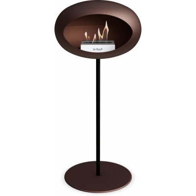 Le Feu - Dome Ground Steel High Bioethanol-Kamin Mocca Schwarz | Ø25 mm | Mocca | Stahl
