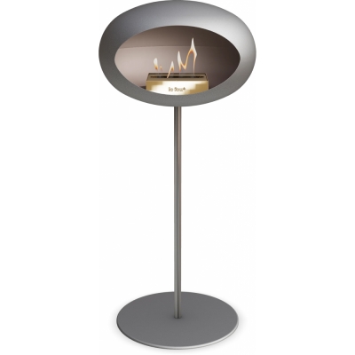 Le Feu - Dome Ground Steel High Bioethanol-Kamin Nickel Stahl poliert | Ø25 mm | Nickel | Roségold