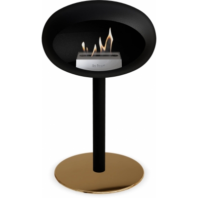 Le Feu - Dome Ground Steel Low Bioethanol-Kamin Schwarz Schwarz | Ø60 mm | Roségold | Stahl
