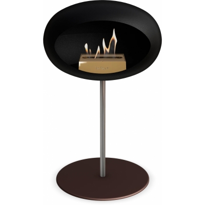 Le Feu - Dome Ground Steel Low Bioethanol-Kamin Schwarz Stahl poliert | Ø25 mm | Mocca | Roségold