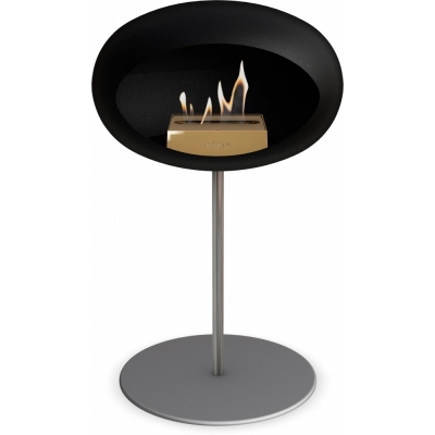 Le Feu - Dome Ground Steel Low Bioethanol-Kamin Schwarz Stahl poliert | Ø25 mm | Nickel | Roségold