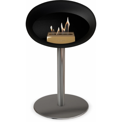Le Feu - Dome Ground Steel Low Bioethanol-Kamin Schwarz Stahl poliert | Ø60 mm | Stahl poliert | Roségold