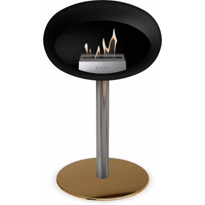 Le Feu - Dome Ground Steel Low Bioethanol-Kamin Schwarz Stahl poliert | Ø60 mm | Roségold | Stahl