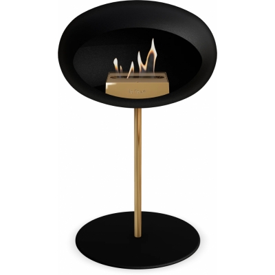 Le Feu - Dome Ground Steel Low Bioethanol-Kamin Schwarz Roségold | Ø25 mm | Schwarz | Roségold