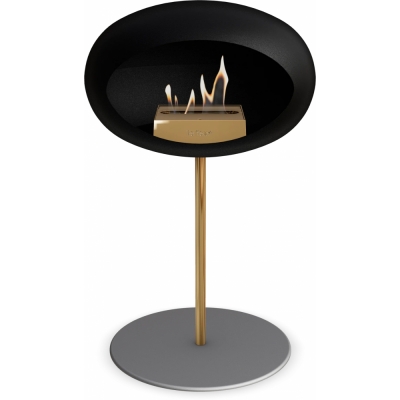 Le Feu - Dome Ground Steel Low Bioethanol-Kamin Schwarz Roségold | Ø25 mm | Nickel | Roségold