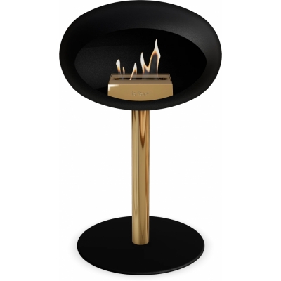 Le Feu - Dome Ground Steel Low Bioethanol-Kamin Schwarz Roségold | Ø60 mm | Schwarz | Roségold