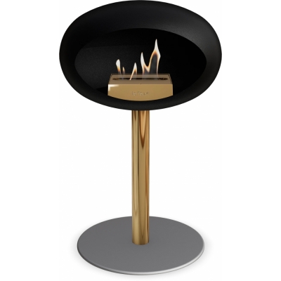 Le Feu - Dome Ground Steel Low Bioethanol-Kamin Schwarz Roségold | Ø60 mm | Nickel | Roségold