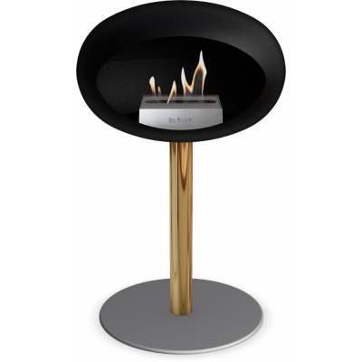 Le Feu - Dome Ground Steel Low Bioethanol-Kamin Schwarz Roségold | Ø60 mm | Nickel | Stahl