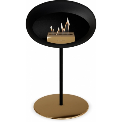 Le Feu - Dome Ground Steel Low Bioethanol-Kamin Schwarz Schwarz | Ø25 mm | Roségold | Roségold