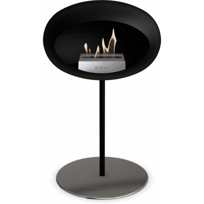 Le Feu - Dome Ground Steel Low Bioethanol-Kamin Schwarz Schwarz | Ø25 mm | Stahl poliert | Stahl