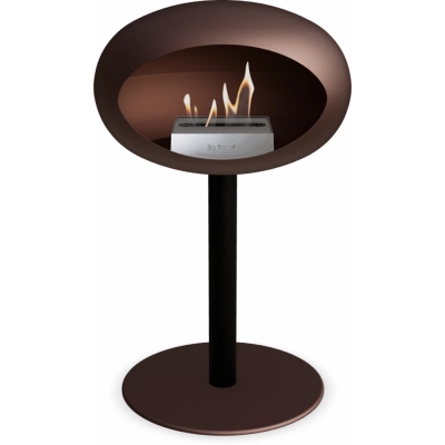 Le Feu - Dome Ground Steel Low Bioethanol-Kamin Mocca Schwarz | Ø60 mm | Mocca | Stahl