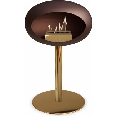 Le Feu - Dome Ground Steel Low Bioethanol-Kamin Mocca Roségold | Ø60 mm | Roségold | Roségold