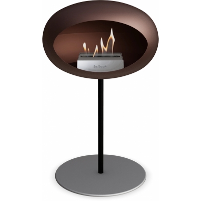 Le Feu - Dome Ground Steel Low Bioethanol-Kamin Mocca Schwarz | Ø25 mm | Nickel | Stahl