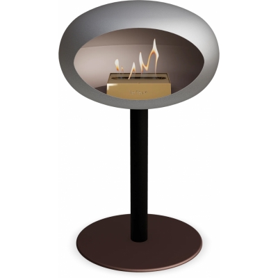 Le Feu - Dome Ground Steel Low Bioethanol-Kamin Nickel Schwarz | Ø60 mm | Mocca | Roségold