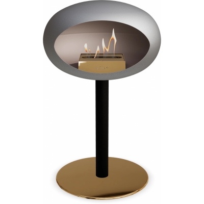 Le Feu - Dome Ground Steel Low Bioethanol-Kamin Nickel Schwarz | Ø60 mm | Roségold | Roségold