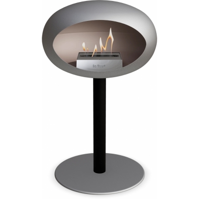 Le Feu - Dome Ground Steel Low Bioethanol-Kamin Nickel Schwarz | Ø60 mm | Nickel | Stahl