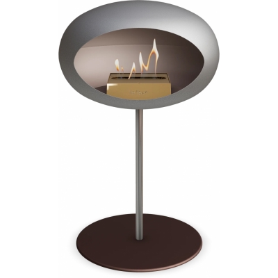 Le Feu - Dome Ground Steel Low Bioethanol-Kamin Nickel Stahl poliert | Ø25 mm | Mocca | Roségold