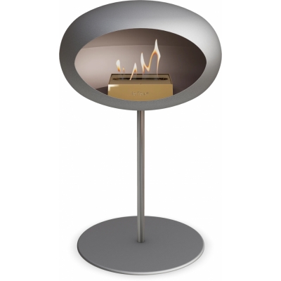 Le Feu - Dome Ground Steel Low Bioethanol-Kamin Nickel Stahl poliert | Ø25 mm | Nickel | Roségold