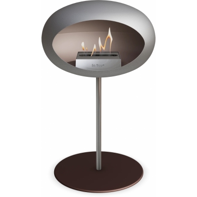 Le Feu - Dome Ground Steel Low Bioethanol-Kamin Nickel Stahl poliert | Ø25 mm | Mocca | Stahl