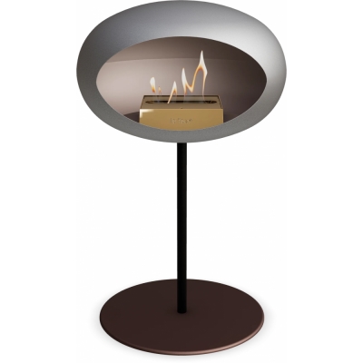 Le Feu - Dome Ground Steel Low Bioethanol-Kamin Nickel Schwarz | Ø25 mm | Mocca | Roségold