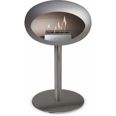 Le Feu - Dome Ground Steel Low Bioethanol-Kamin Nickel Stahl poliert | Ø60 mm | Stahl poliert | Stahl