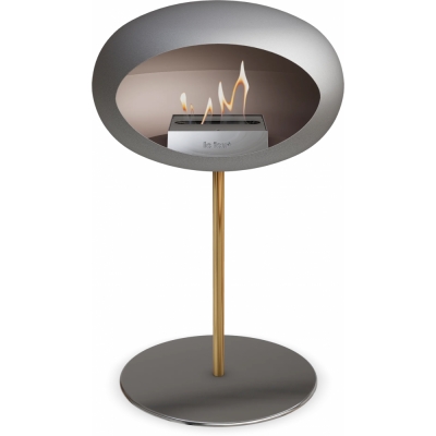 Le Feu - Dome Ground Steel Low Bioethanol-Kamin Nickel Roségold | Ø25 mm | Stahl poliert | Stahl