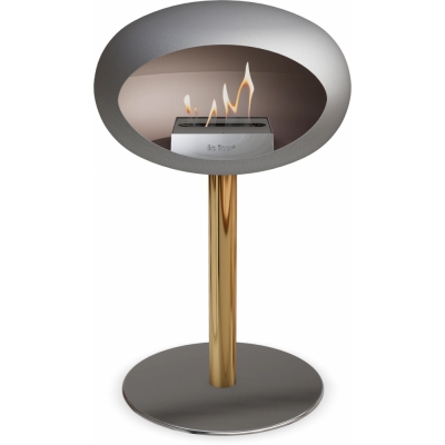 Le Feu - Dome Ground Steel Low Bioethanol-Kamin Nickel Roségold | Ø60 mm | Stahl poliert | Stahl