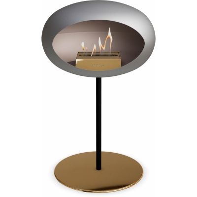 Le Feu - Dome Ground Steel Low Bioethanol-Kamin Nickel Schwarz | Ø25 mm | Roségold | Roségold