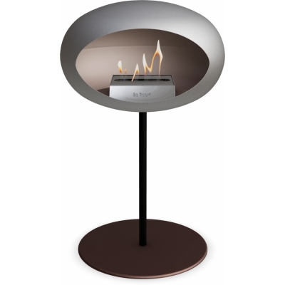 Le Feu - Dome Ground Steel Low Bioethanol-Kamin Nickel Schwarz | Ø25 mm | Mocca | Stahl