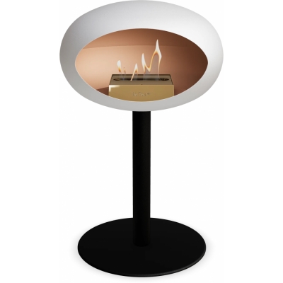 Le Feu - Dome Ground Steel Low Bioethanol-Kamin Weiß Schwarz | Ø60 mm | Schwarz | Roségold
