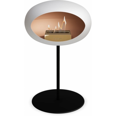 Le Feu - Dome Ground Steel Low Bioethanol-Kamin Weiß Schwarz | Ø25 mm | Schwarz | Roségold