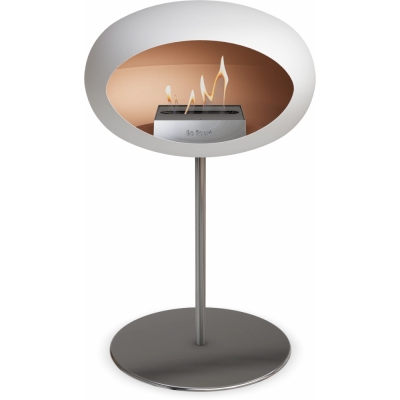Le Feu - Dome Ground Steel Low Bioethanol-Kamin Weiß Stahl poliert | Ø25 mm | Stahl poliert | Stahl