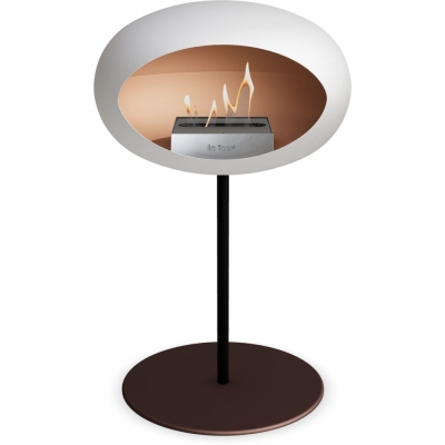 Le Feu - Dome Ground Steel Low Bioethanol-Kamin Weiß Schwarz | Ø25 mm | Mocca | Stahl