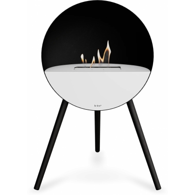 Le Feu - Eye Bioethanol-Kamin Schwarz Weiß | Weiß | Eiche schwarz