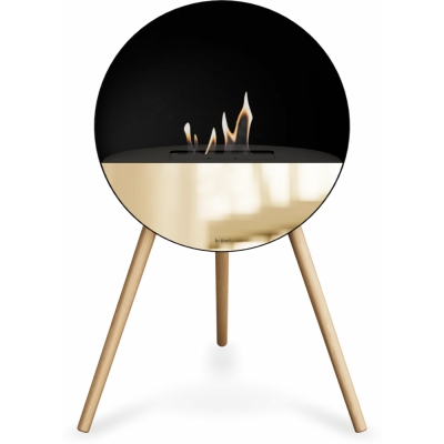 Le Feu - Eye Bioethanol-Kamin Schwarz Schwarz | Roségold | Eiche geseift