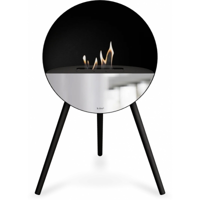 Le Feu - Eye Bioethanol-Kamin Schwarz Schwarz | Spiegelglas | Eiche schwarz