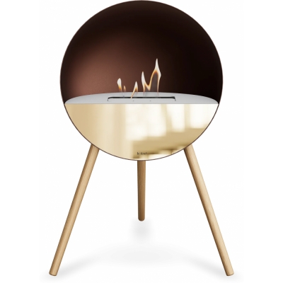Le Feu - Eye Bioethanol-Kamin Mocca Weiß | Roségold | Eiche geseift