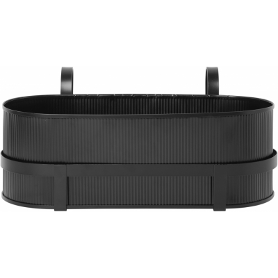 Ferm Living - Bau Balcony Pflanzgefäß Schwarz