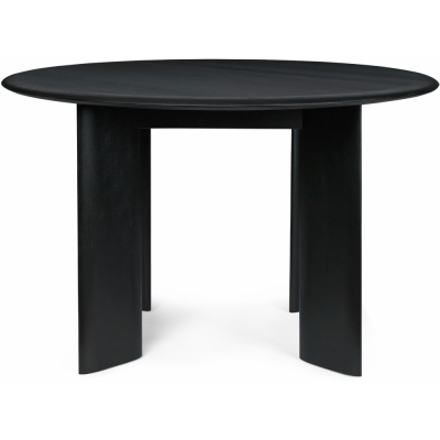 Ferm Living - Bevel Tisch Ø117 Schwarz geölte Buche