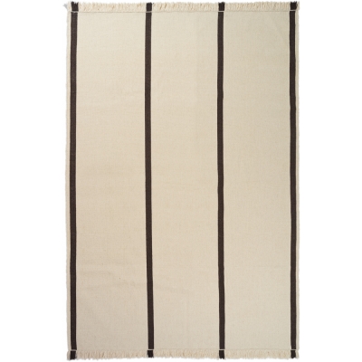 Ferm Living - Calm Kelim Teppich 200x300 cm / Off-White/Coffee