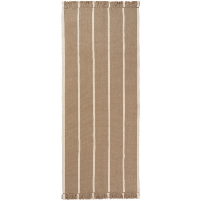 Ferm Living - Calm Kelim Läufer Sand dunkel/Off-White