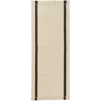 Ferm Living - Calm Kelim Läufer Off-White/Coffee