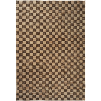 Ferm Living - Check Teppich 200x300 cm / Coffee/Natur